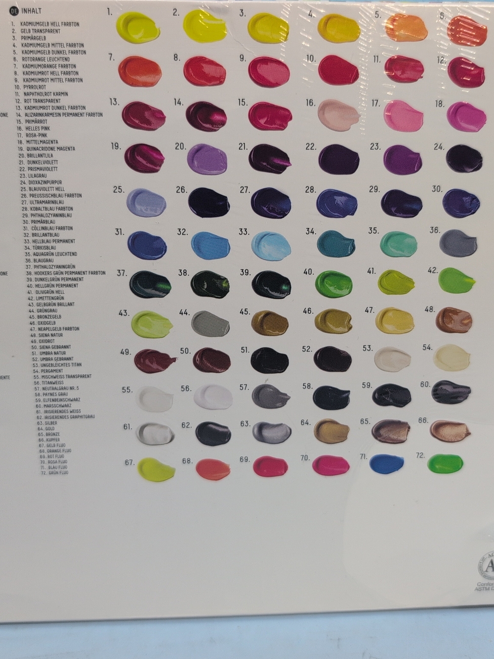 Liquitex Basics Acrylics Assorted Colors Set Of 72 Pc 22ml Tubes - Picture 8 of 10